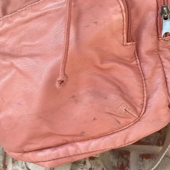 Peach Backpack With Stud Design - Picture 3 of 5